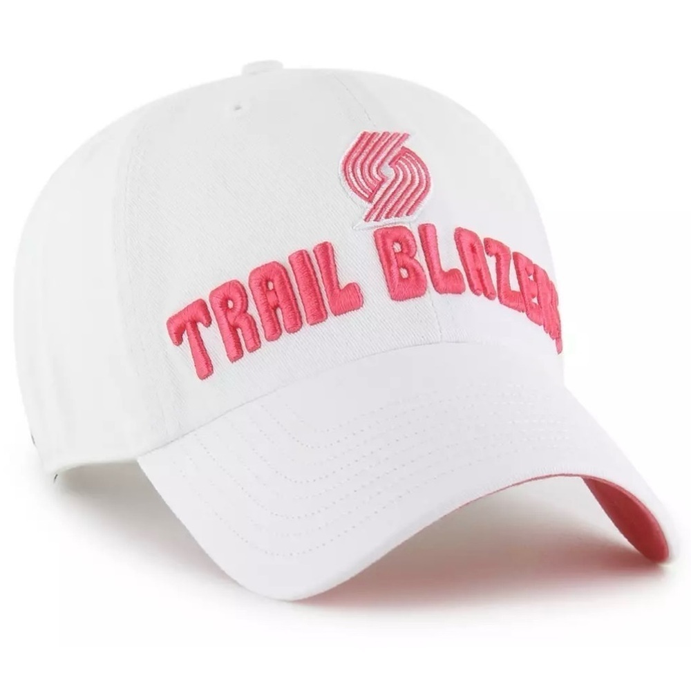 47 Brand Womens Portland Trail Blazers White Cap
